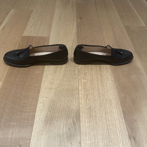 Manolo Blahnik Black Leather Classic Loafer Sz. 38.5 - Picture 3 of 6